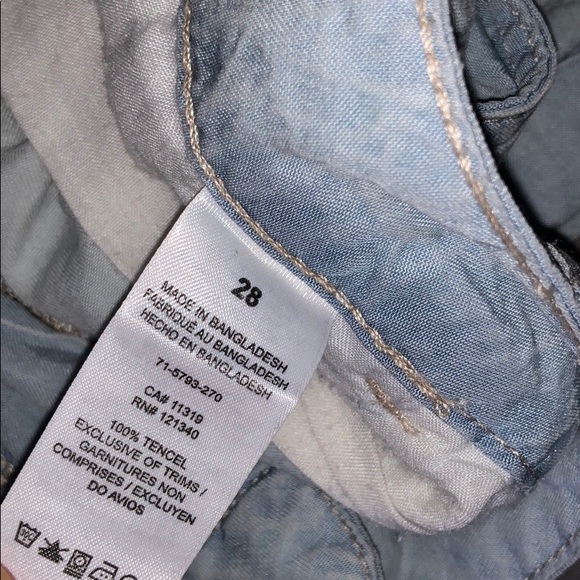 DYNAMITE💙LINEN-LIKE BABY BLUE SHORTS - Picture 3 of 7